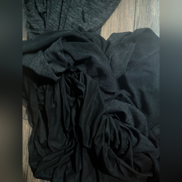 Nic+Zoe Maxi Angled Heathered Gray Dress w/ Ruching & Long Sleeves Size XL NWT! - Picture 11 of 16
